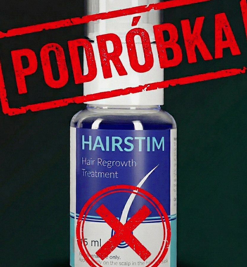 Padělek přípravku HAIRSTIM — neoriginální balení